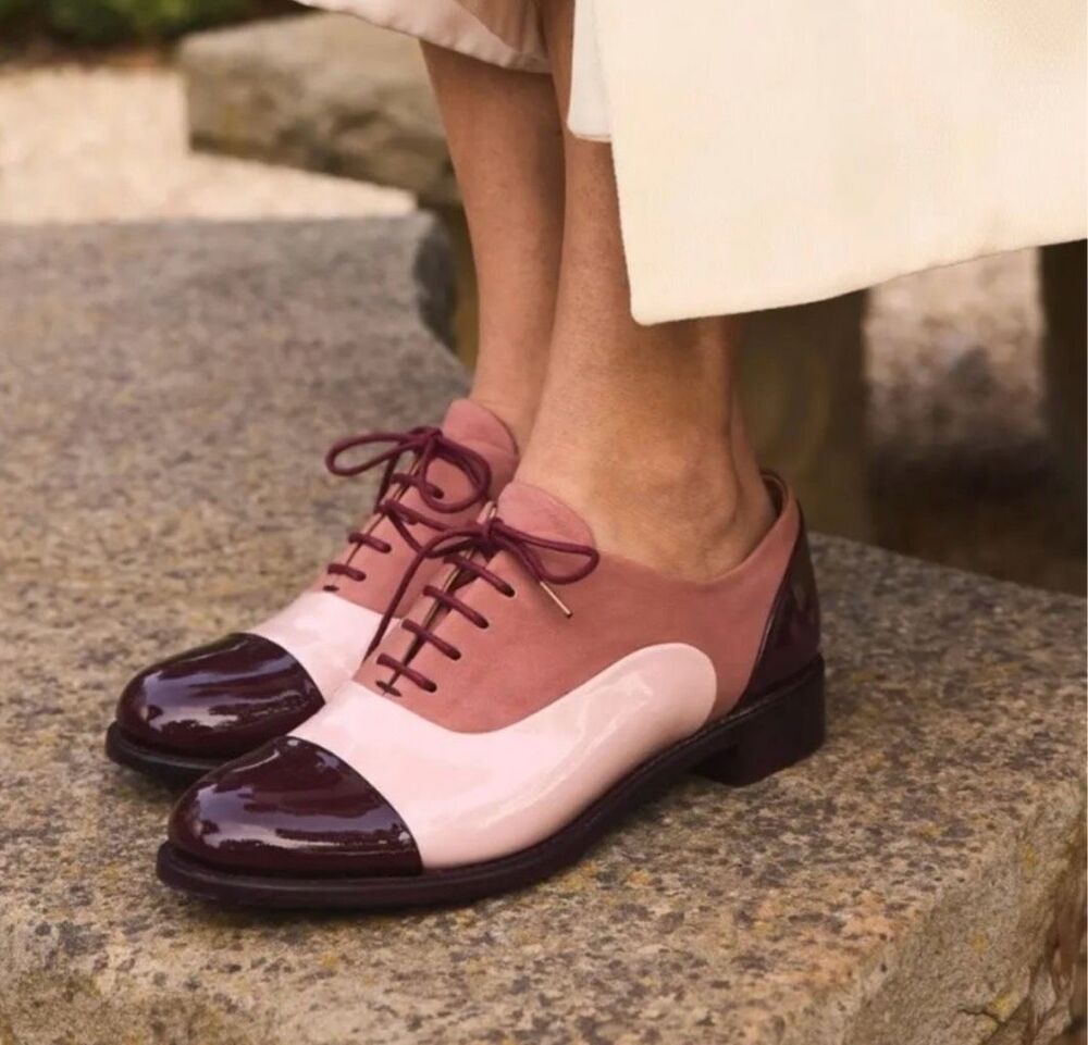 The Office of Angela Scott Ms. Baker Oxford 37.5/7.5 soft and patent leather pin